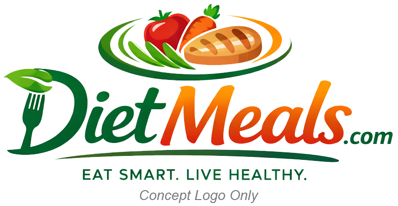 DietMeals.com Logo Concept DietMeals.com premium domain logo concept
